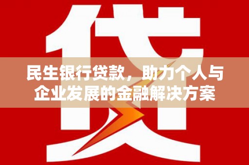 剑阁民生银行贷款，助力个人与企业发展的金融解决方案