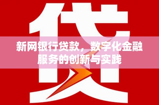 剑阁新网银行贷款，数字化金融服务的创新与实践