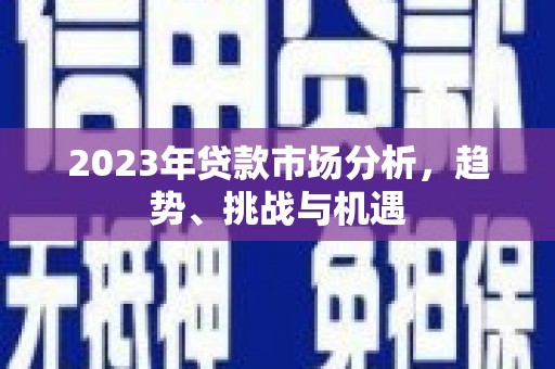 剑阁2023年贷款市场分析，趋势、挑战与机遇