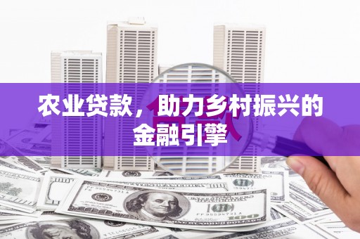 剑阁农业贷款，助力乡村振兴的金融引擎