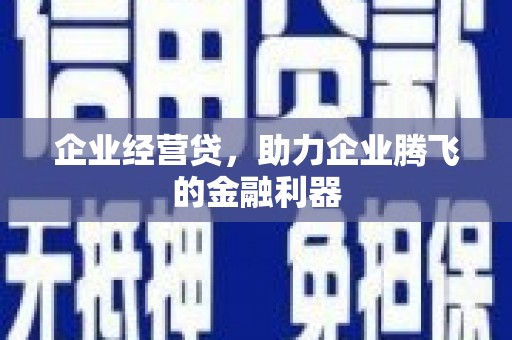 剑阁企业经营贷，助力企业腾飞的金融利器