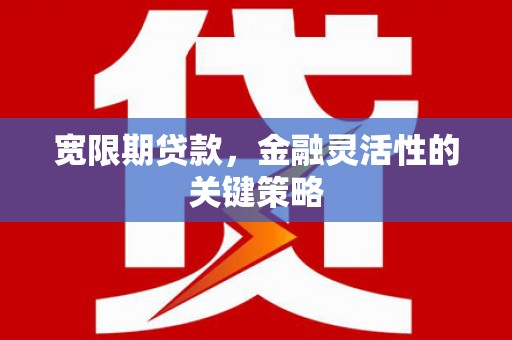 剑阁宽限期贷款，金融灵活性的关键策略