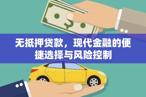 剑阁无抵押贷款，现代金融的便捷选择与风险控制