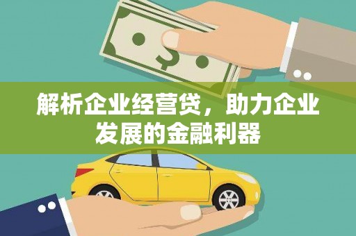 剑阁解析企业经营贷，助力企业发展的金融利器