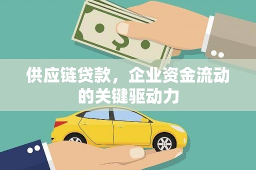 剑阁供应链贷款，企业资金流动的关键驱动力