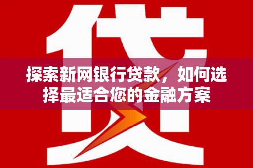剑阁探索新网银行贷款，如何选择最适合您的金融方案