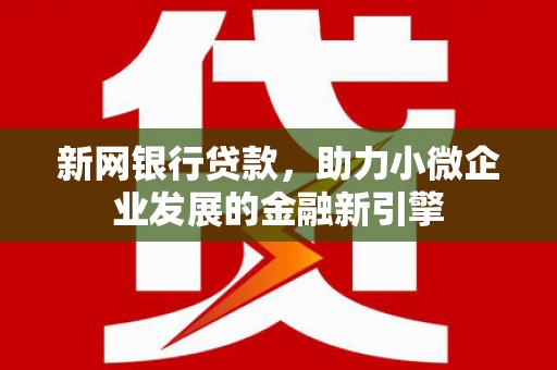 剑阁新网银行贷款，助力小微企业发展的金融新引擎