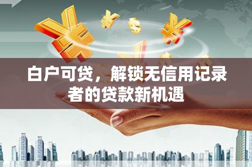 剑阁白户可贷，解锁无信用记录者的贷款新机遇