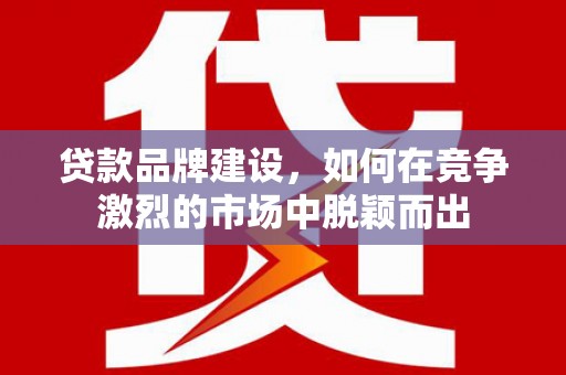 剑阁贷款品牌建设，如何在竞争激烈的市场中脱颖而出