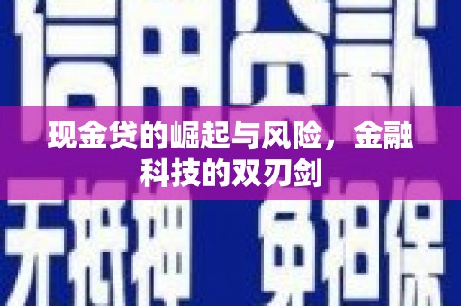 剑阁现金贷的崛起与风险，金融科技的双刃剑