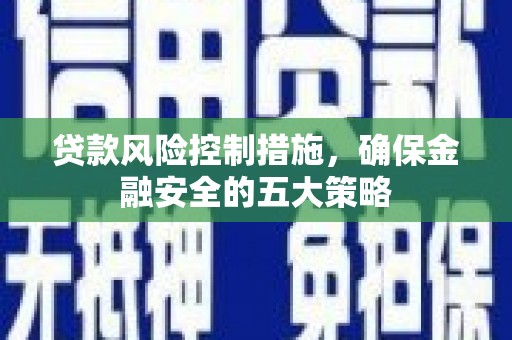 剑阁贷款风险控制措施，确保金融安全的五大策略