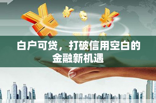 剑阁白户可贷，打破信用空白的金融新机遇