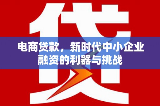 剑阁电商贷款，新时代中小企业融资的利器与挑战