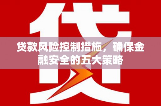 剑阁贷款风险控制措施，确保金融安全的五大策略