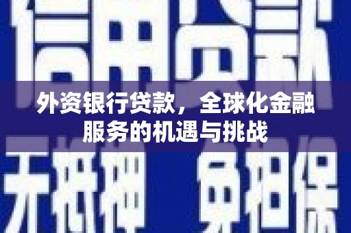 剑阁外资银行贷款，全球化金融服务的机遇与挑战