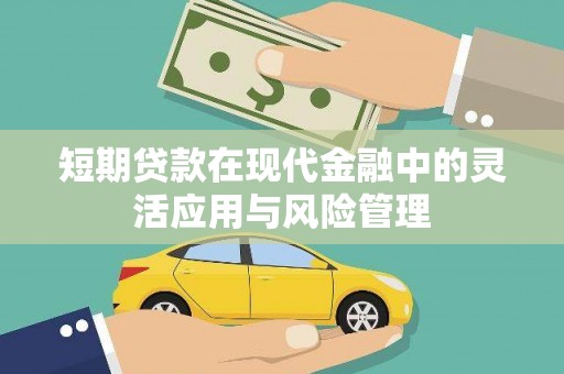 剑阁短期贷款在现代金融中的灵活应用与风险管理