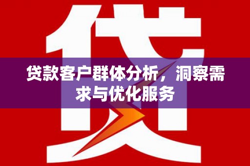 剑阁贷款客户群体分析，洞察需求与优化服务